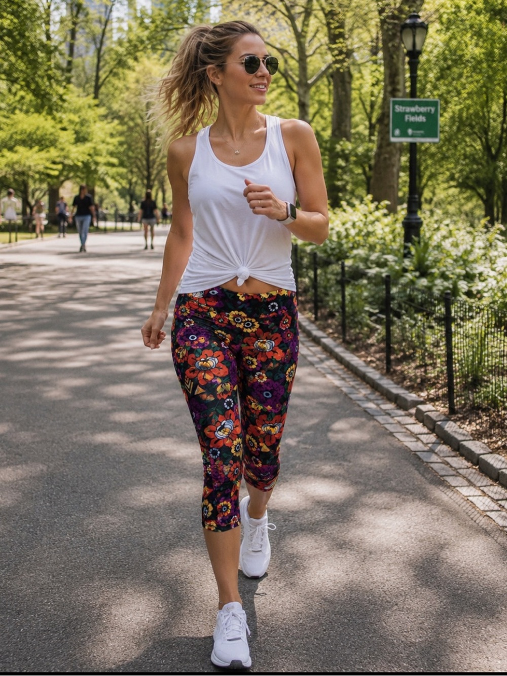 Lularoe JADE Bright Floral Compression Capri